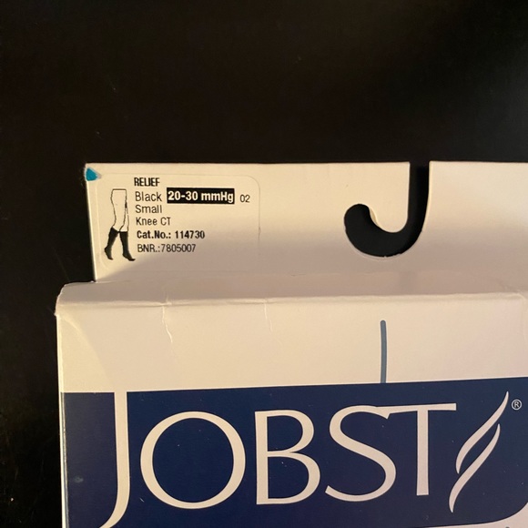 Jobst black small 20 - 30 mmHg medical compression stockings socks - Picture 2 of 3